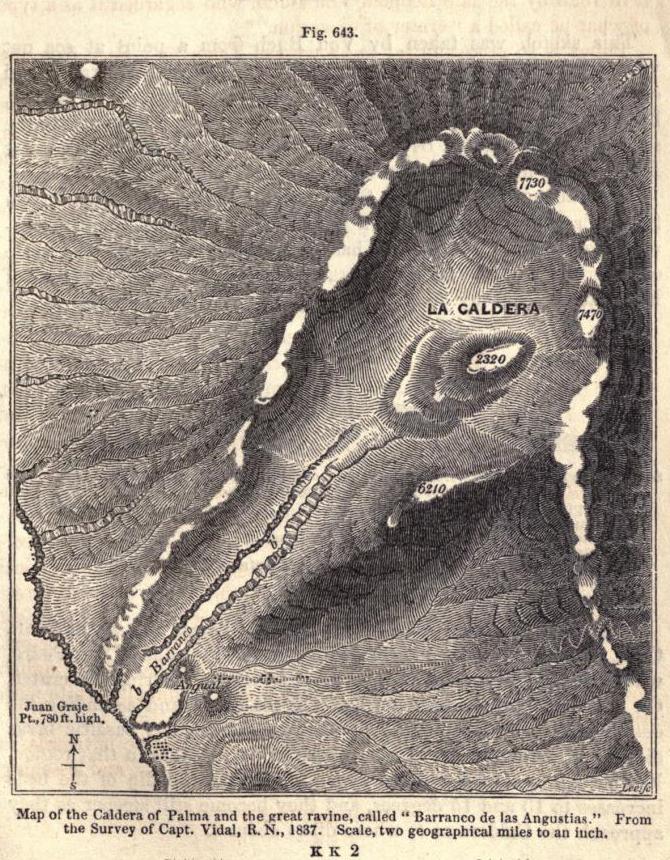 Caldera de La Palma (Elements, Lyell, 1865)