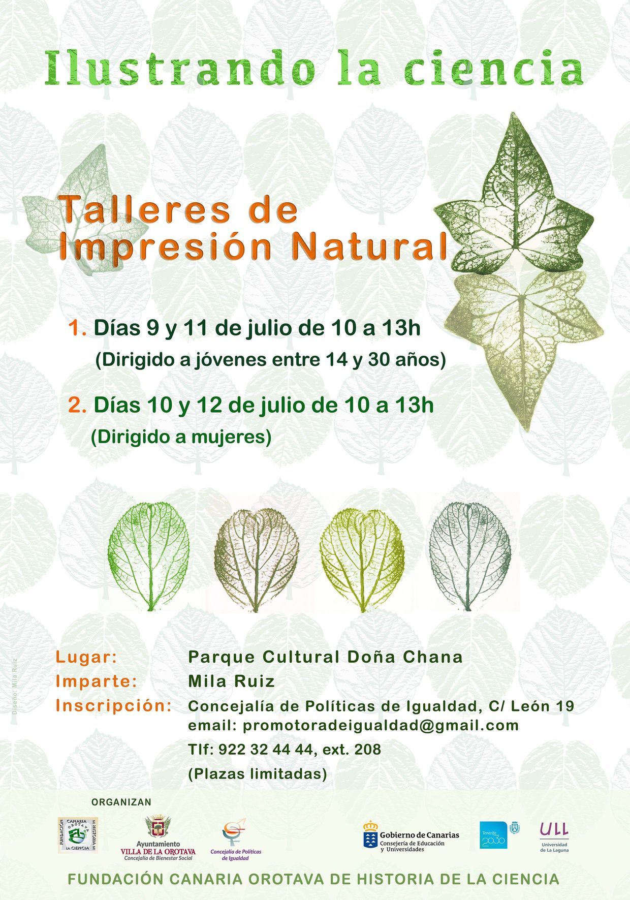 Cartel de taller de impresión natural