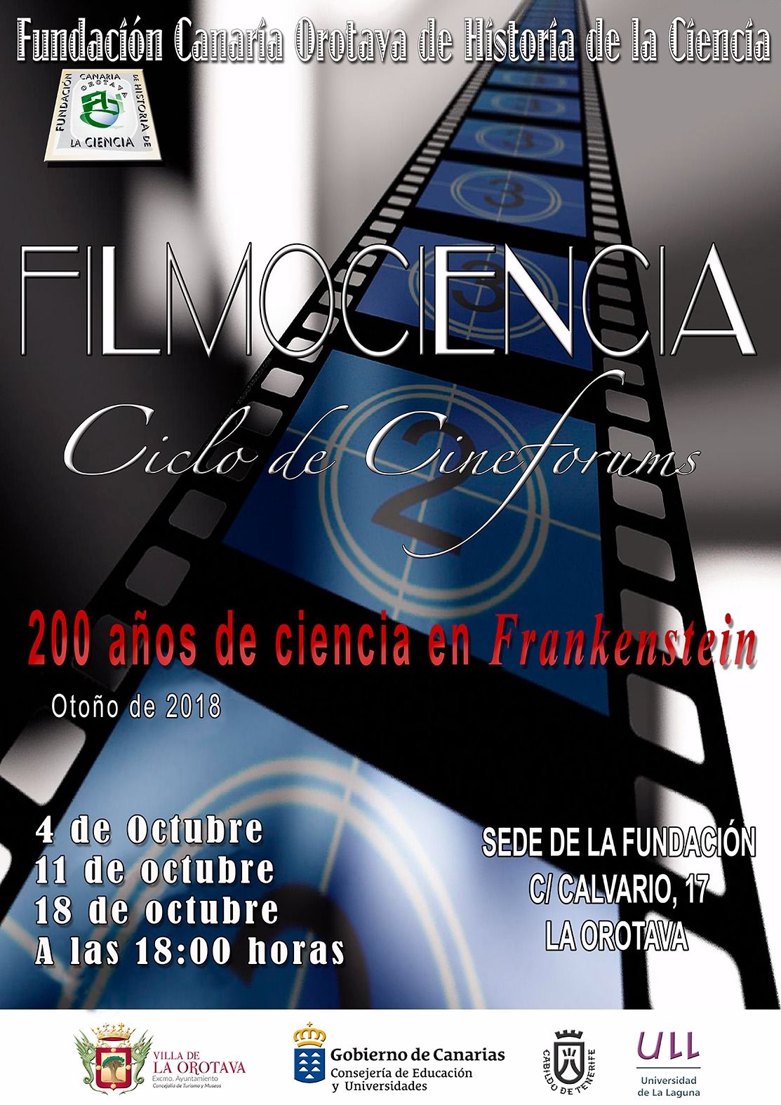 Cartel 200 años de ciencia en Frankenstein