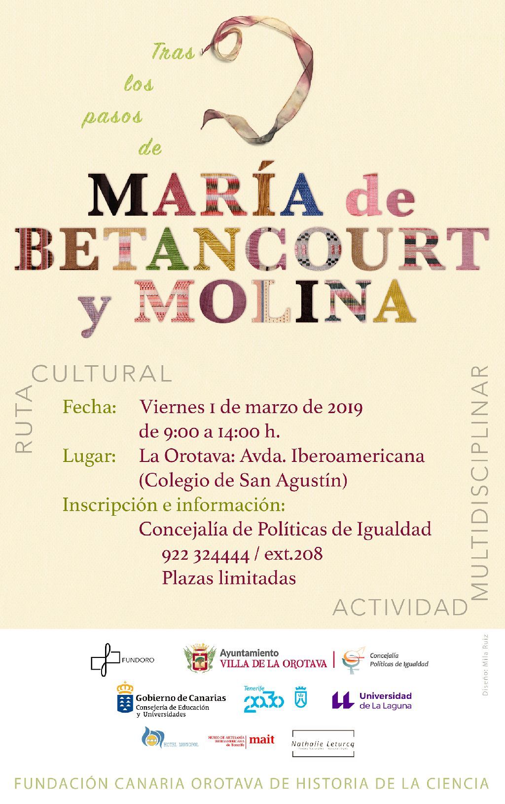 Cartel 2 de la ruta cultural sobre María de Betancourt y Molina