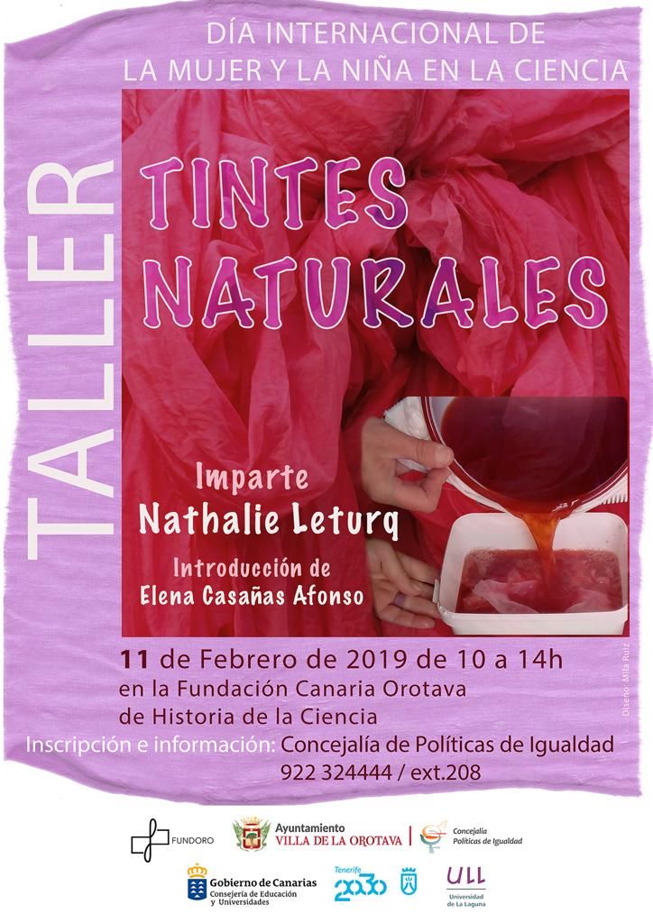 Cartel del Taller de Tintes Naturales en Fundoro