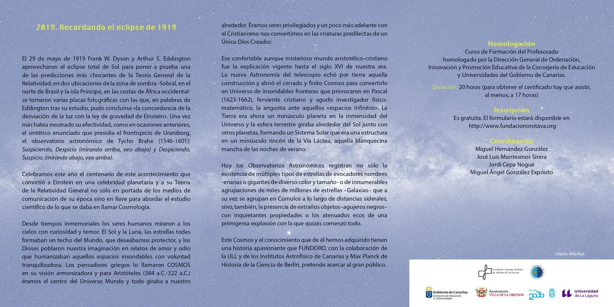 Imagen Texto Triptico Jornadas historia de las cosmologías