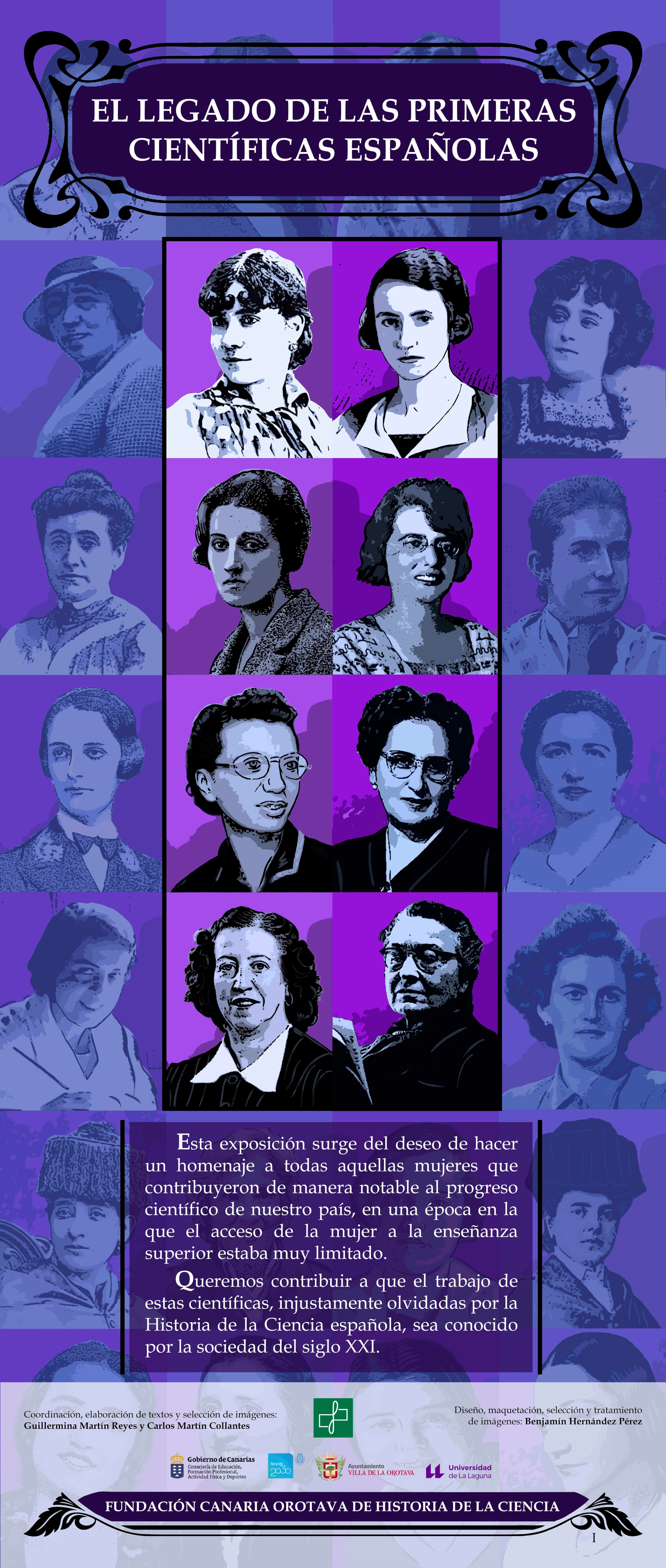 Carátula exposición el legado mujeres científicas